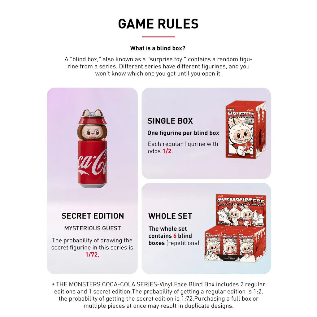 Labubu - THE MONSTERS COCA-COLA SERIES-Vinyl Face Blind Box