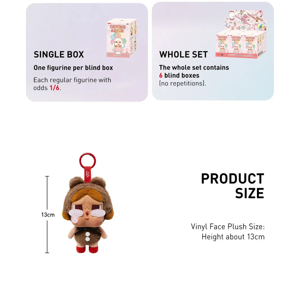Labubu - CRYBABY Crying Again Series-Vinyl Face Plush Blind Box