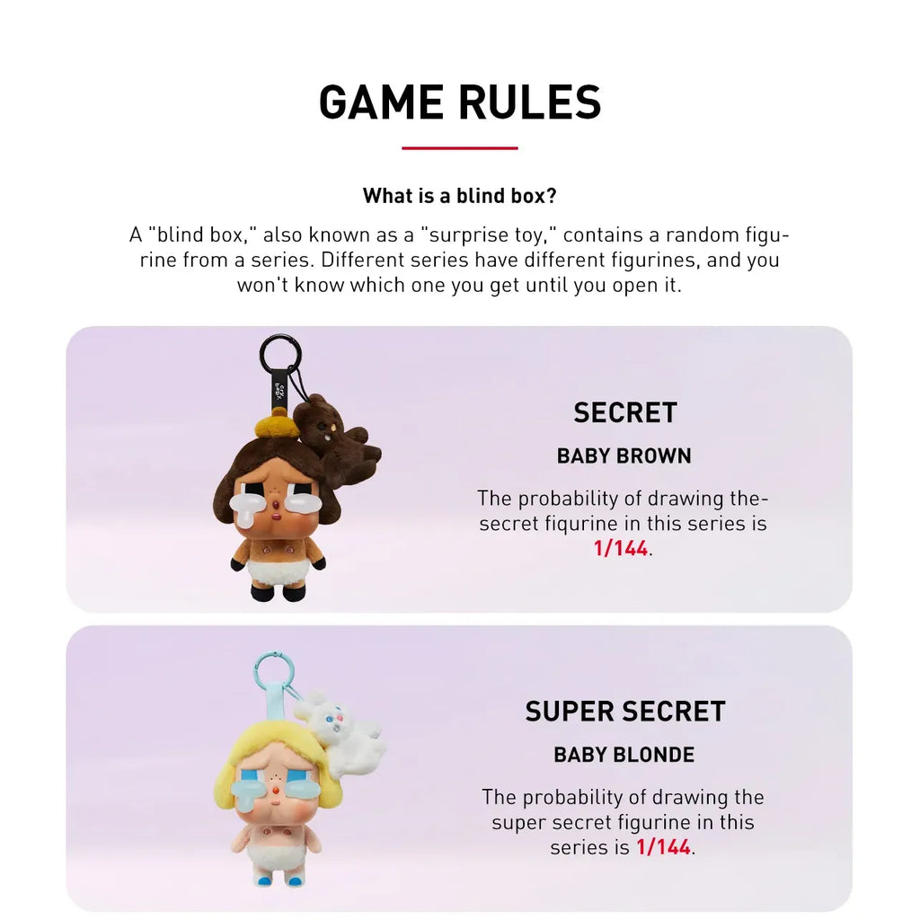 Labubu - CRYBABY Crying Again Series-Vinyl Face Plush Blind Box