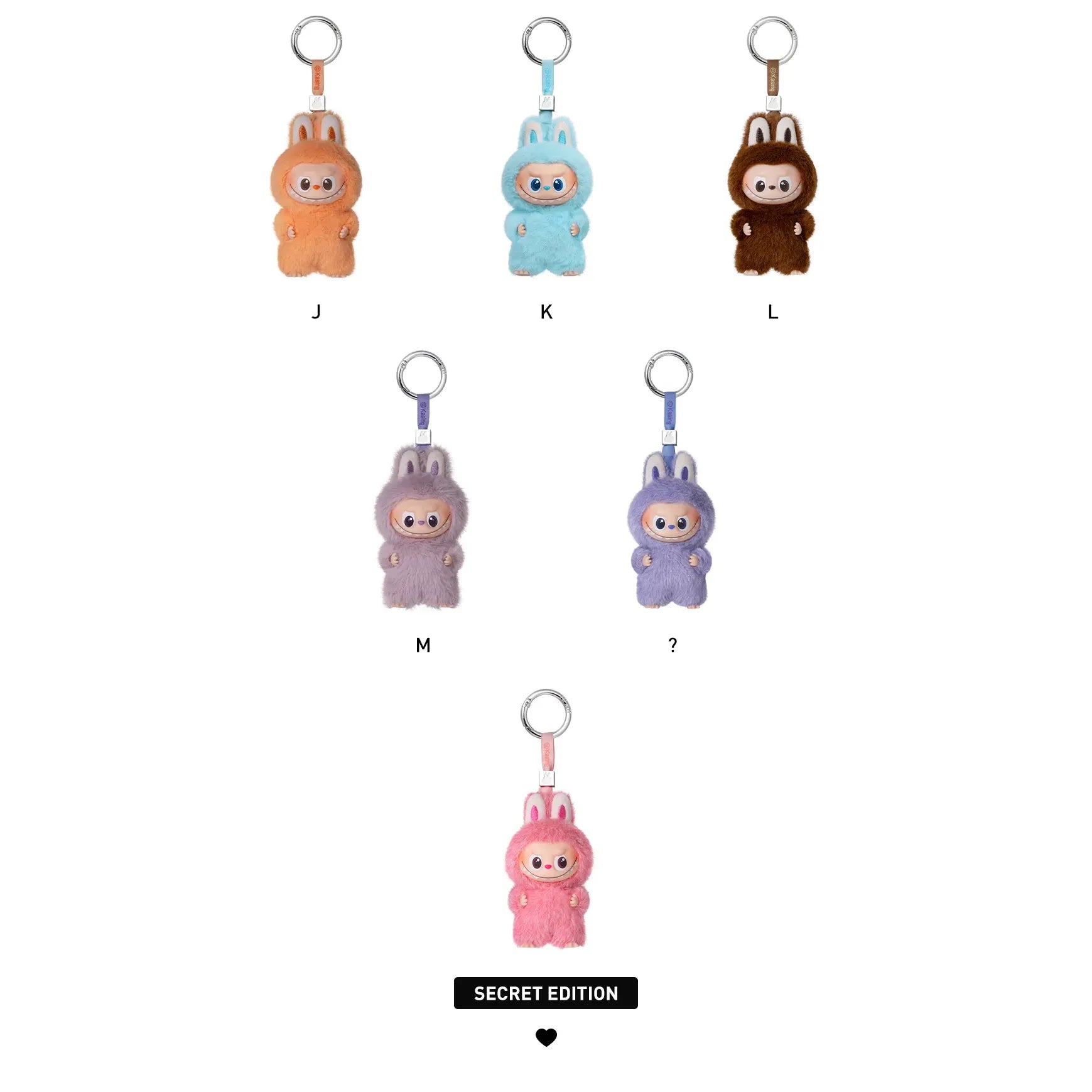 LABUBU - THE MONSTERS PIN FOR LOVE SERIES-Vinyl Plush Pendant Blind Box (A-M)